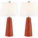 Muriel 24 inch 100.00 watt Orange Table Lamp Portable Light