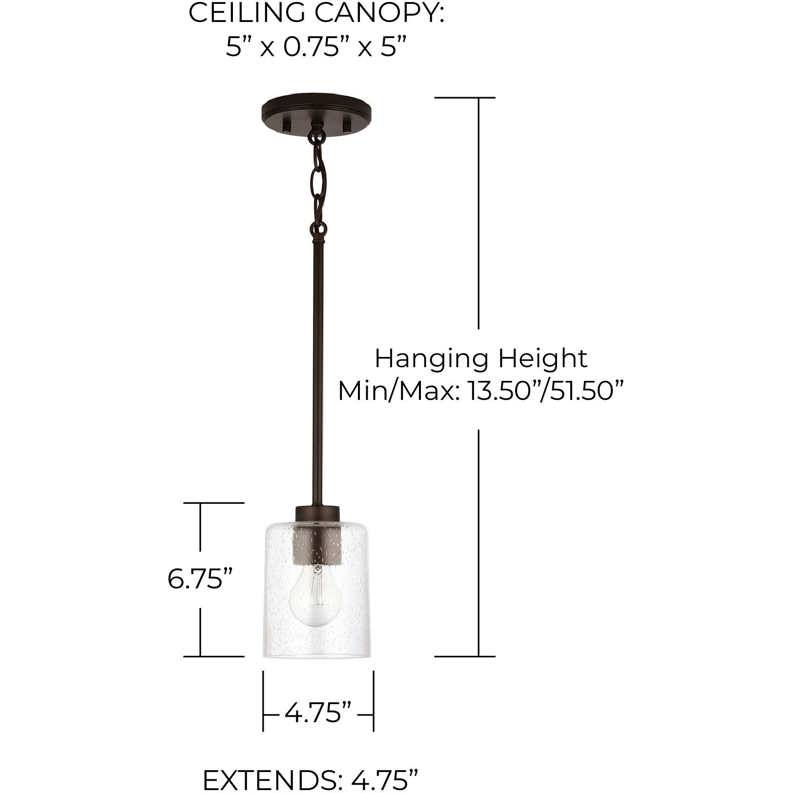 Greyson 1 Light 5 inch Bronze Pendant Ceiling Light