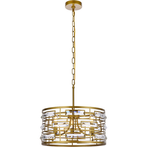 Kennedy 3 Light 17 inch Brass Pendant Ceiling Light