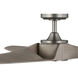 Manvel 60 inch Antique Nickel with Antique Wood Blades Outdoor Ceiling Fan