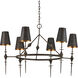 Anselm 6 Light 39.5 inch Verde Bronze/Contemporary Gold Chandelier Ceiling Light