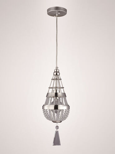 Arbelos 1 Light Polished Nickel Mini Pendant Ceiling Light