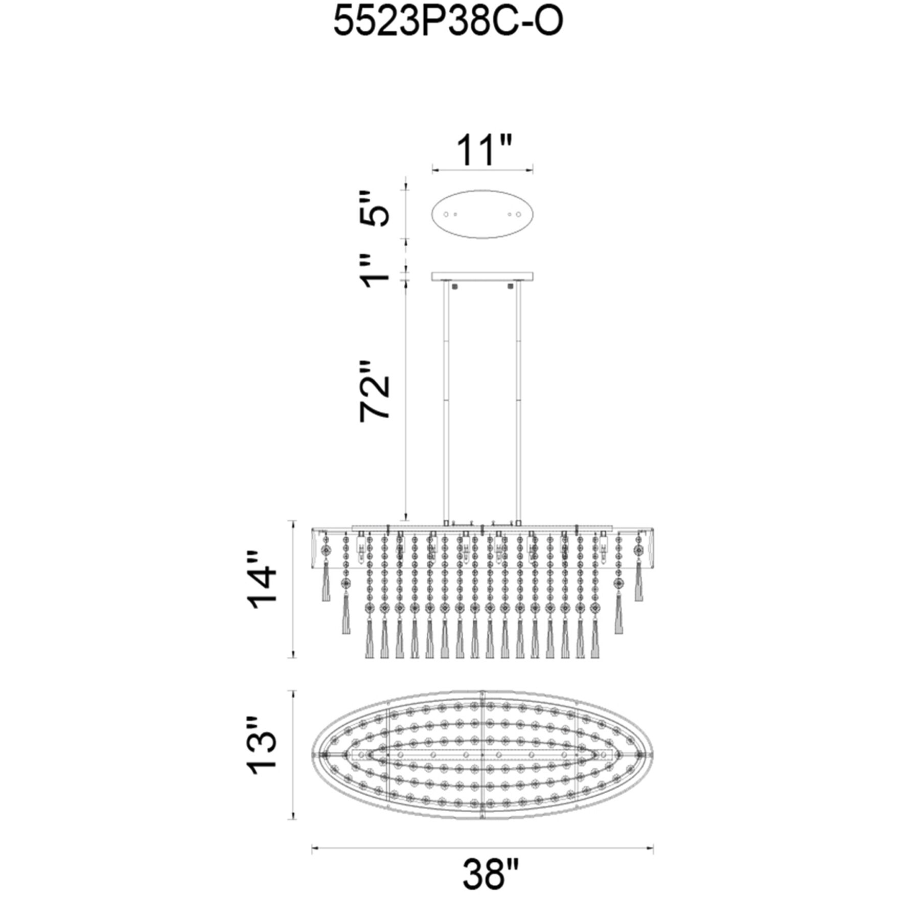 Franca 8 Light 38 inch Chrome Island/Pool Table Light Ceiling Light in Off White