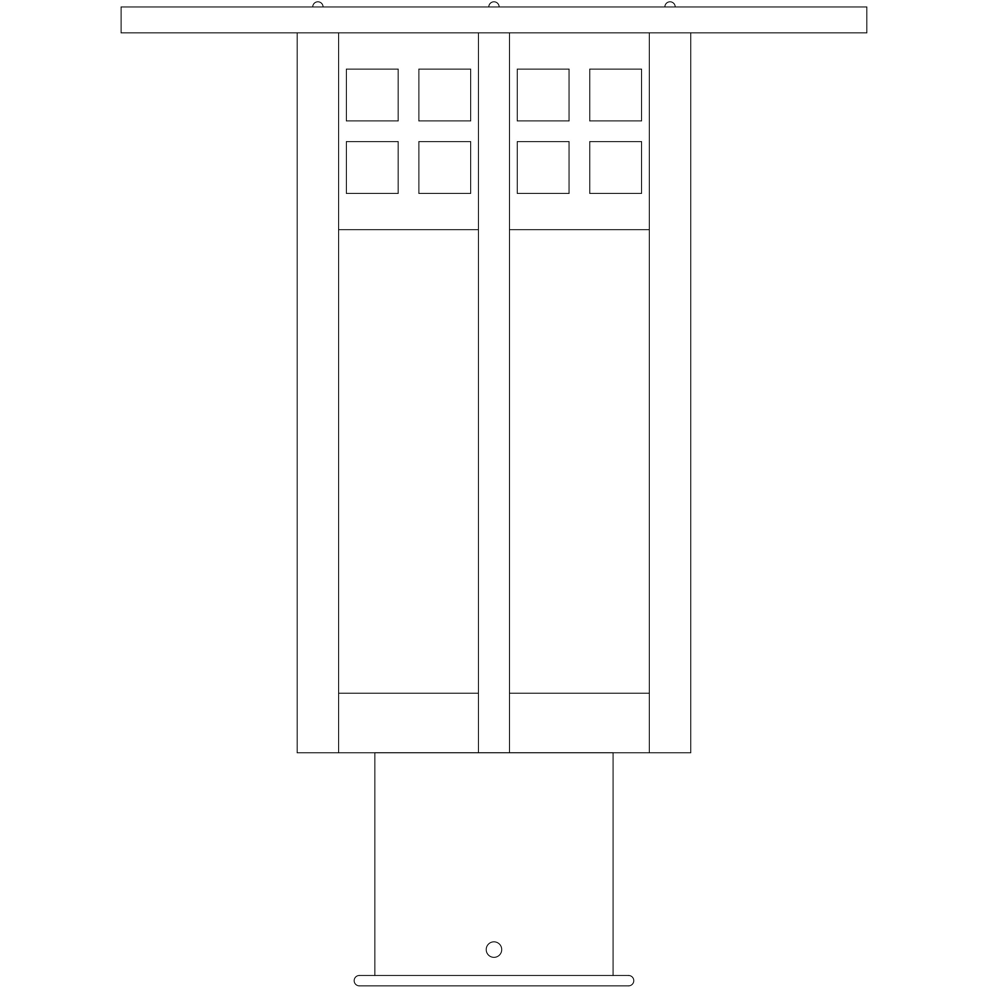 Glasgow 1 Light 18 inch Pewter Post Mount in White Opalescent