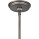 Urbanite 1 Light 13 inch Weathered Zinc with Polished Nickel Pendant Ceiling Light