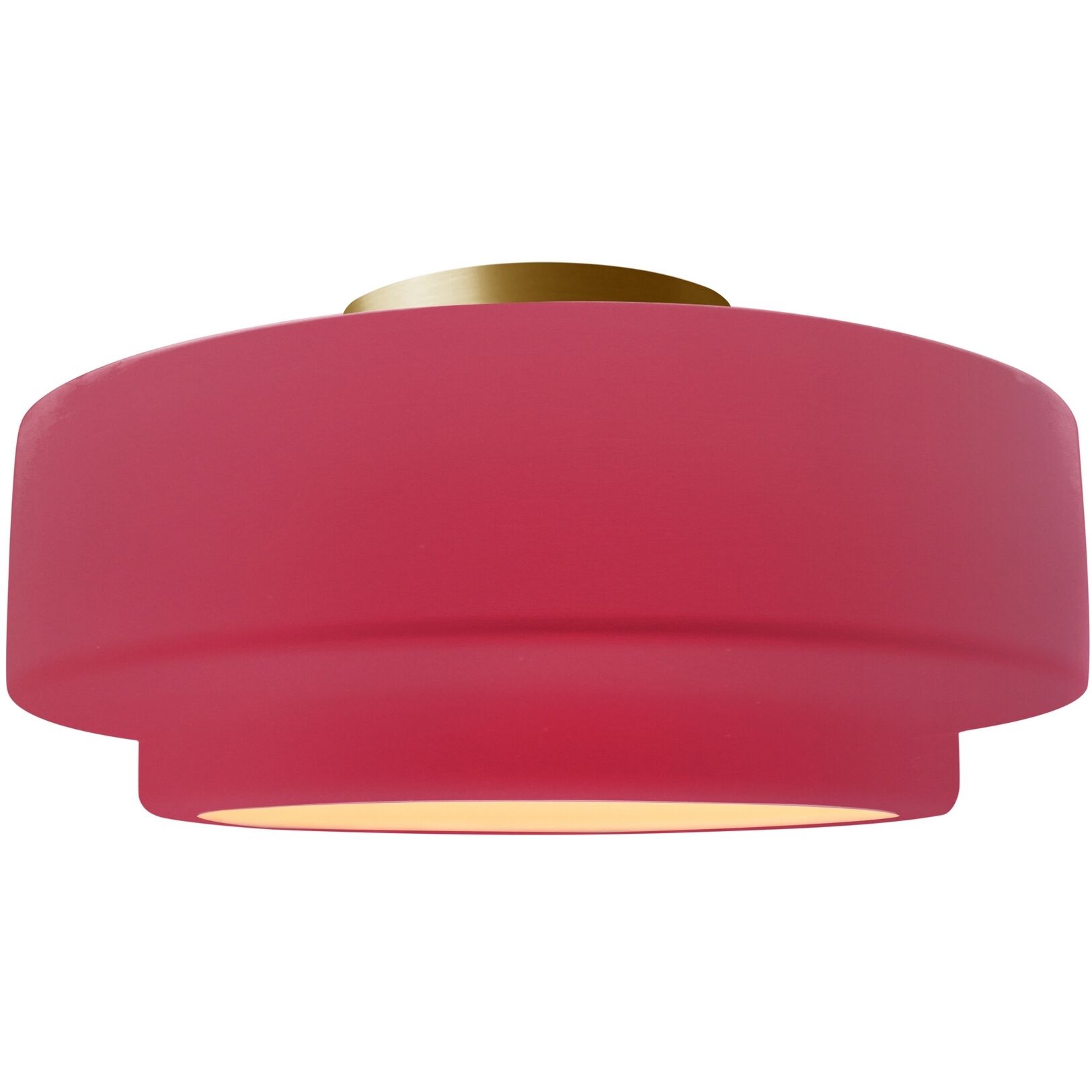 Radiance Collection - Tier 1 Light 12 inch Cerise Semi-Flush Ceiling Light, Form+Finish+Function