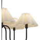 Alora Mood Rosemary 5 Light 31.13 inch Matte Black Chandelier Ceiling Light in Matte Black and Folded White