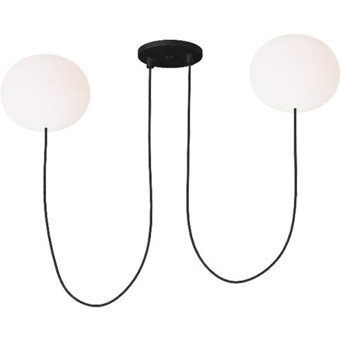 Peter Bristol Helium 2 Light 25.1 inch Matte Black Chandelier Ceiling Light