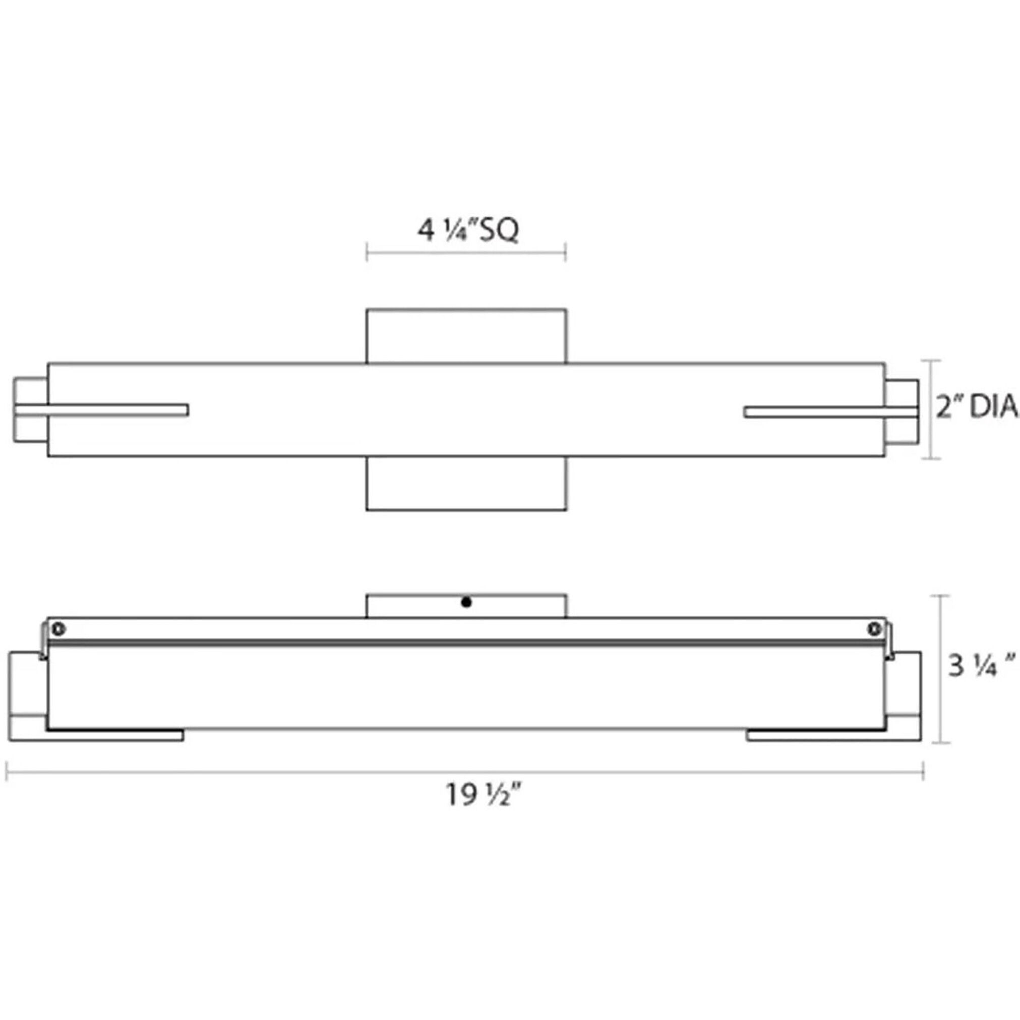 Tubo Slim LED 18 inch Polished Chrome Bath Bar Wall Light with Spine Trim