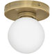 Audrey LED 5.25 inch Heritage Brass Bath Light Wall Light