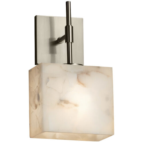 Alabaster Rocks 1 Light 5.5 inch Brushed Nickel ADA Wall Sconce Wall Light in LED, Rectangle, Rectangle