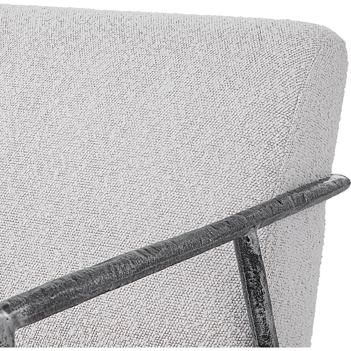 Brisbane Ivory and Warm Gray Boucle Fabric Accent Chair