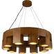 Bosco 34.88 inch Natural Oak Chandelier Ceiling Light