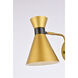 Halycon 1 Light 11 inch Brass and Black Bath Sconce Wall Light