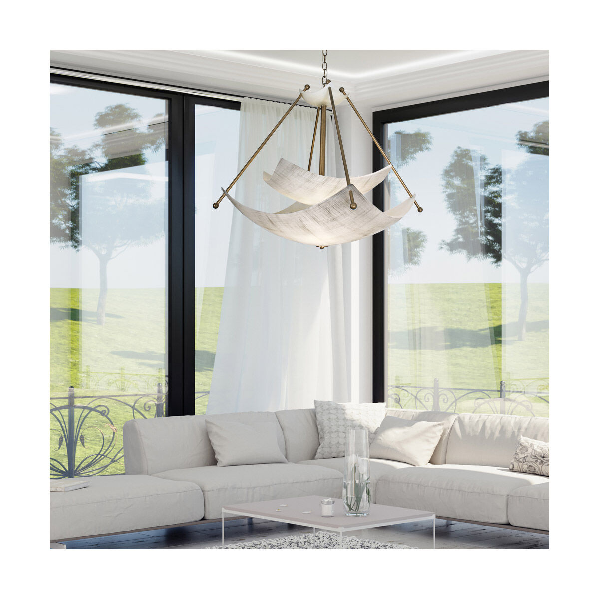 Mastery 6 Light 48 inch Chestnut Chandelier Ceiling Light, Talent