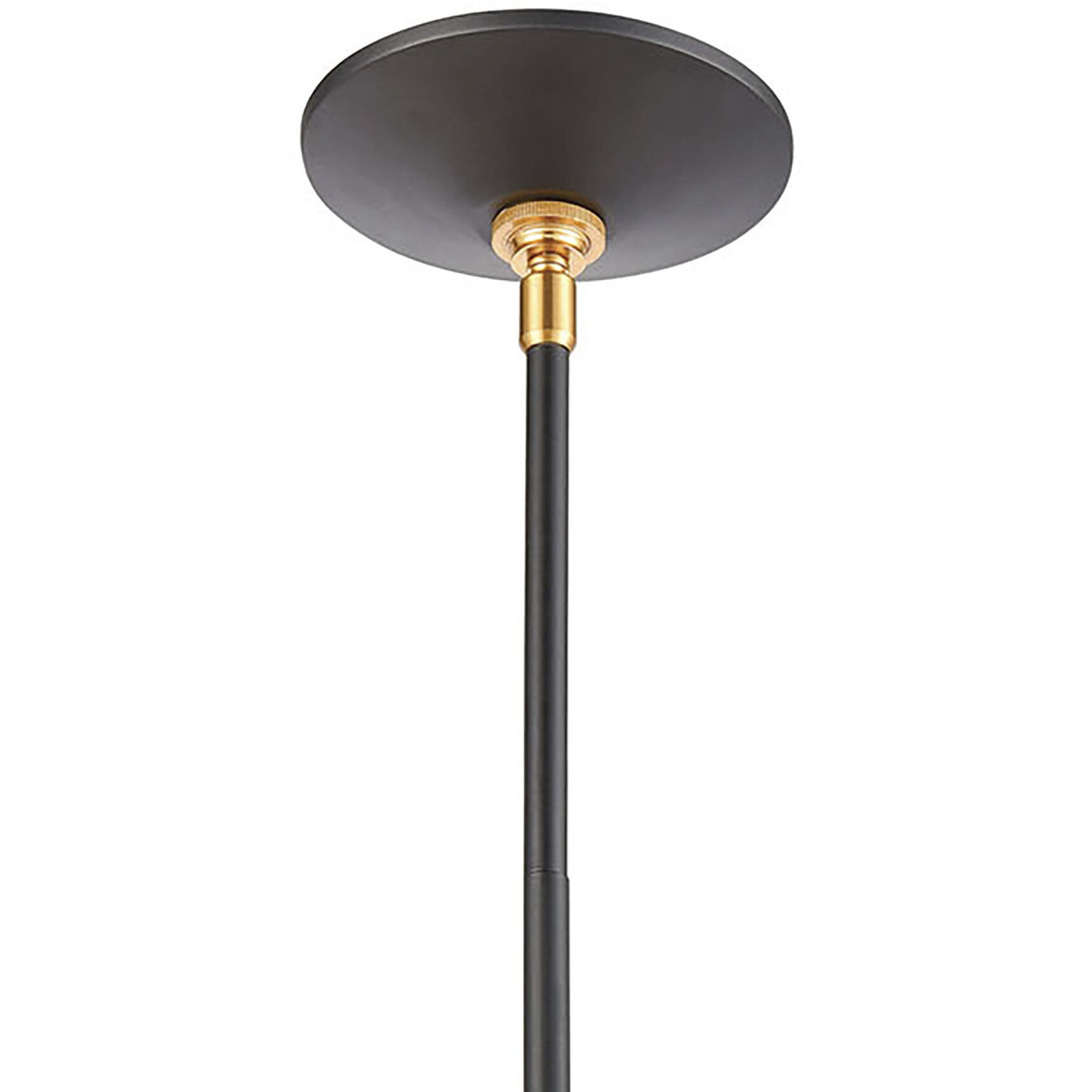 Modley 1 Light 7 inch Matte Black with Brushed Brass Mini Pendant Ceiling Light