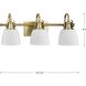 Preston 3 Light 22.12 inch Vintage Brass Vanity Light Wall Light