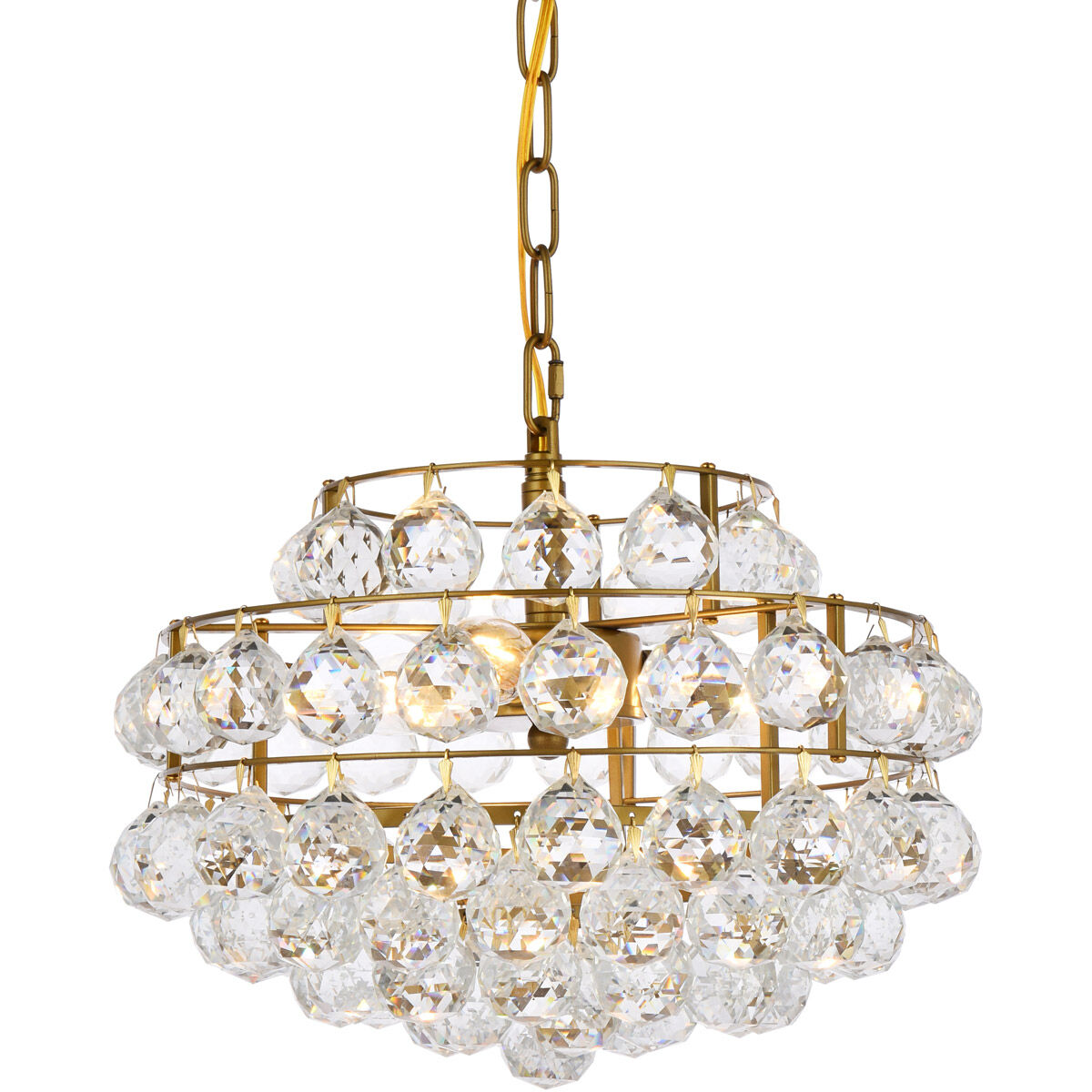 Savannah 3 Light 14 inch Brass Pendant Ceiling Light
