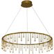 Lucerna 31.5 inch 36.13 watt Stainless Steel Gold Chandelier Ceiling Light