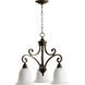 Bryant 3 Light 25 inch Oiled Bronze Mini Chandelier Ceiling Light in Satin Opal