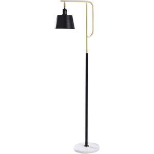 Canella Gold 60 inch 40.00 watt Black and Gold Brushed Floor Lamp Portable Light