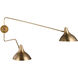 AERIN Charlton 9.25 inch 40.00 watt Hand-Rubbed Antique Brass Double Wall Light, Large