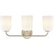 Laphia 3 Light 22 inch Modern Gold Bathroom Vanity Light Wall Light