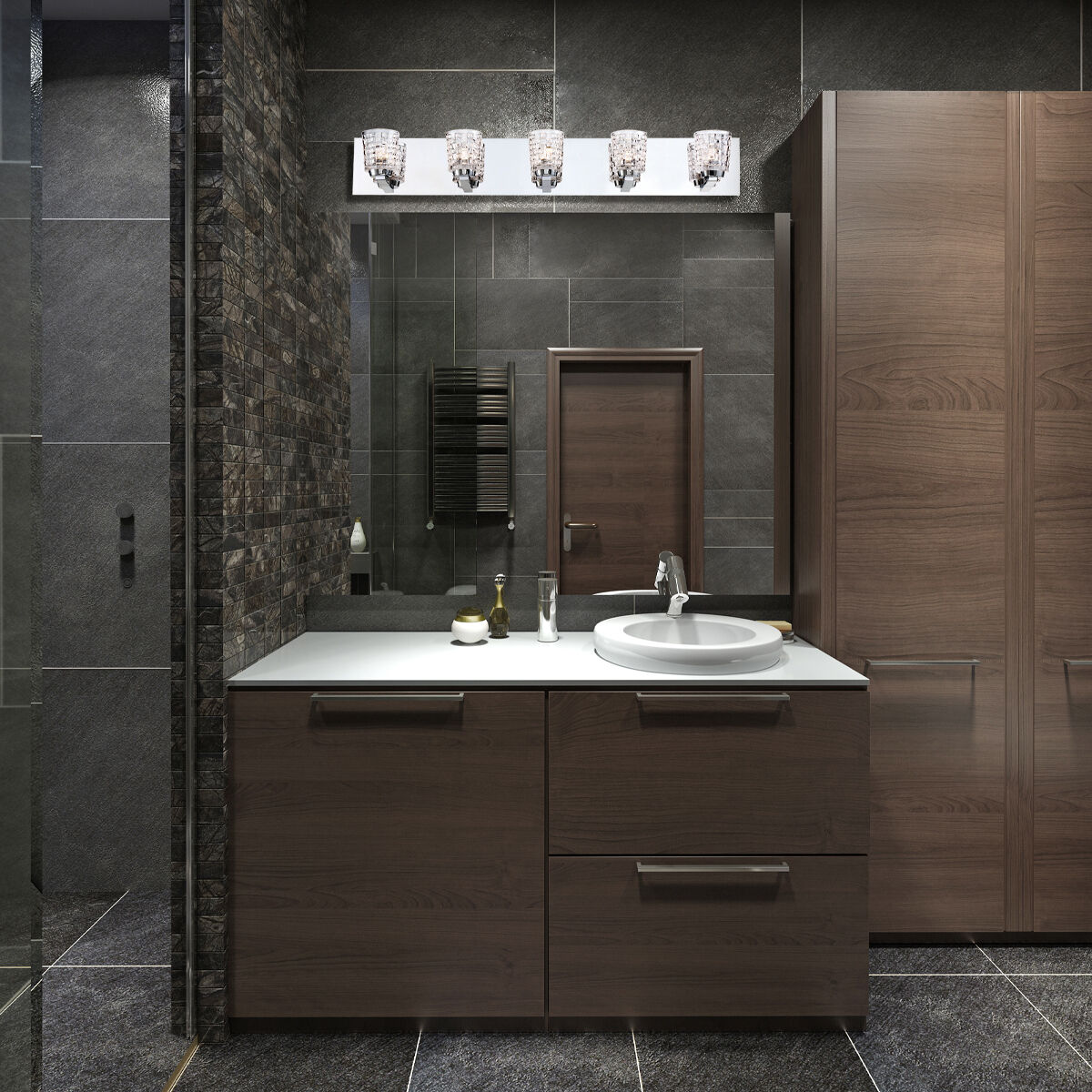 Banbury LED 34 inch Chrome Vanity Light Wall Light