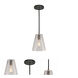Grand Central 1 Light 7.5 inch Pewter Pendant Ceiling Light in Crackled Mouth Blown, Satin Nickel