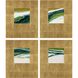 Abstract Collection Hand Painted Wood with Gold Leaf Wall Sculpture