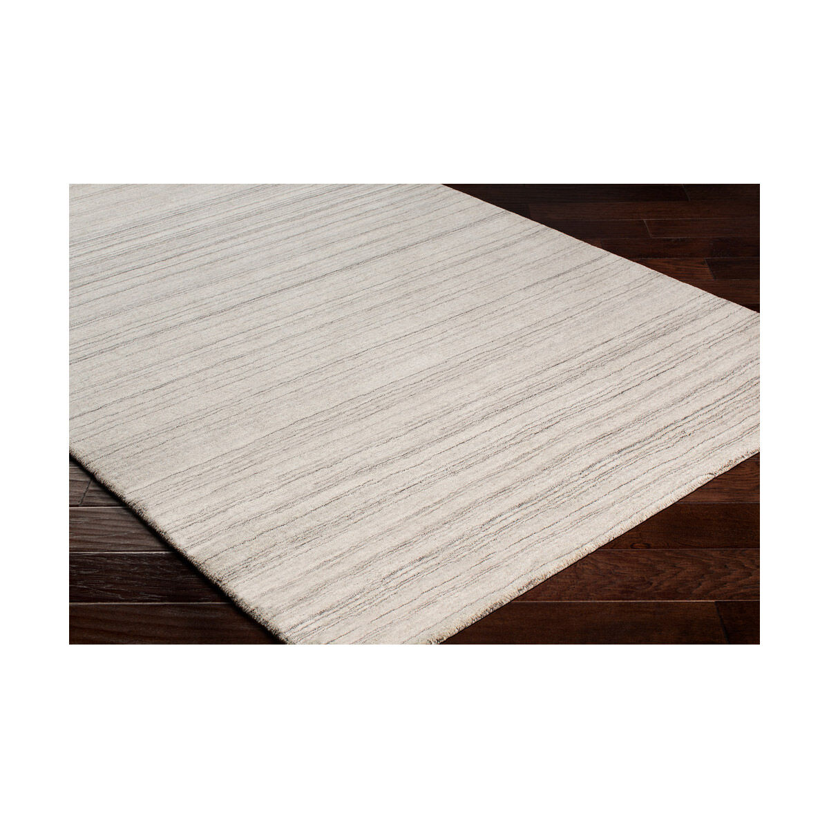 Adyant 36 X 24 inch Light Gray/Black/Cream Rugs, Rectangle