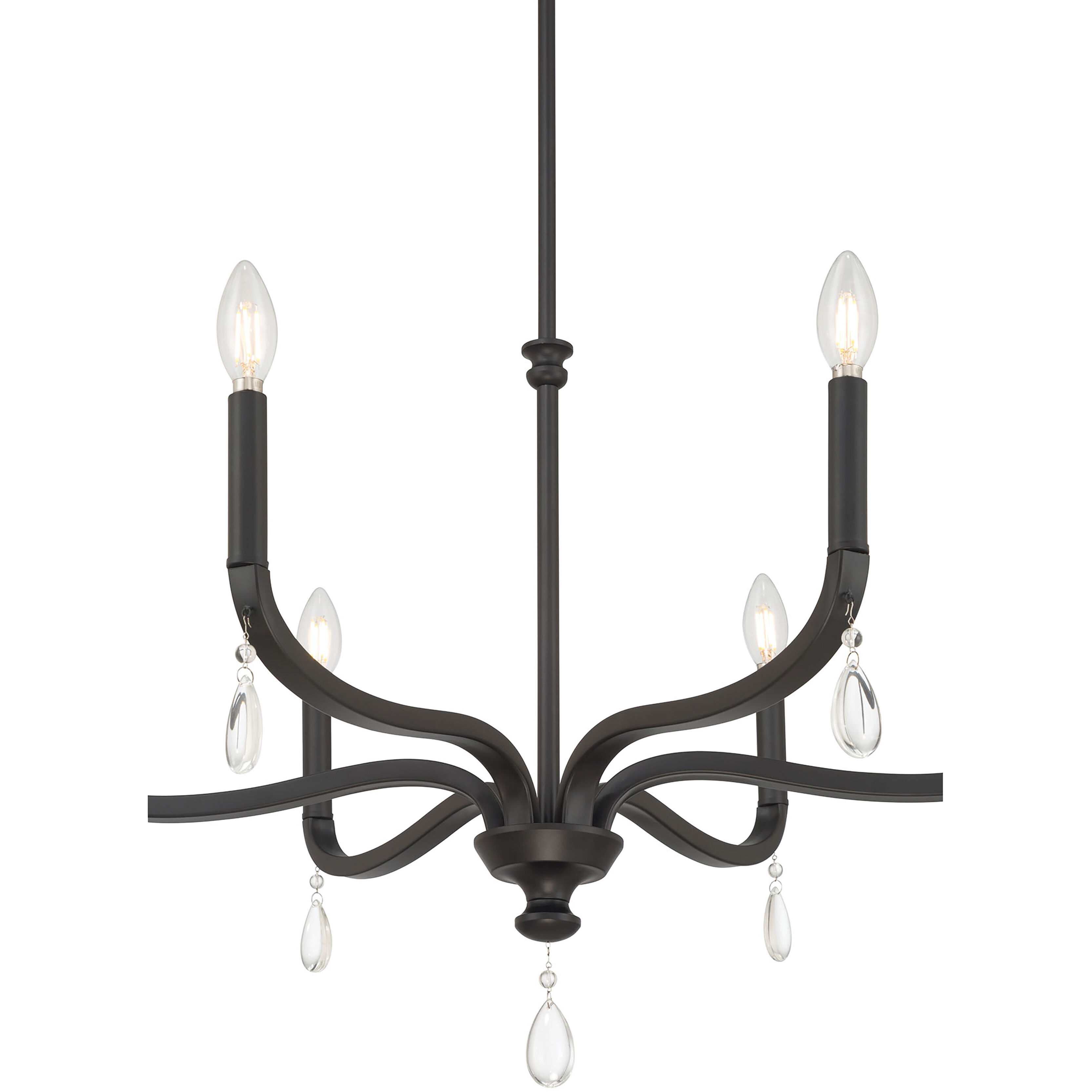 Viremont 6 Light 28 inch Matte Black Chandelier Ceiling Light