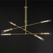 Equilibrium LED 52 inch Natural Aged Brass Multi-Light Pendant Ceiling Light