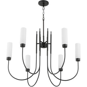 Jerome 6 Light 32 inch Matte Black Chandelier Ceiling Light