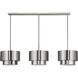 Zolana 3 Light 48 inch Brushed Nickel Linear Chandelier Ceiling Light, Extra Large