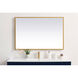Pier 30 X 27 inch Brass LED Mirror
