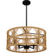 Axford 5 Light 22 inch Matte Black Pendant Ceiling Light, Large