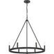 Dutton 6 Light 27.75 inch Coal Black Chandelier Ceiling Light