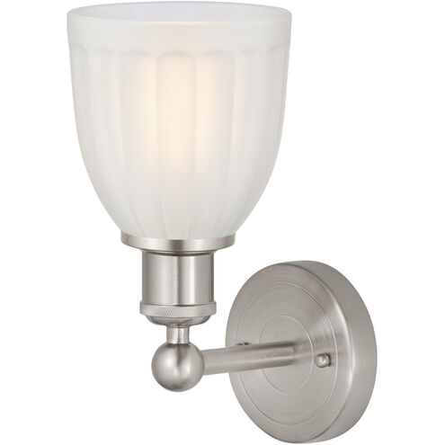 Edison Brookfield 1 Light 6 inch Brushed Satin Nickel Sconce Wall Light in White