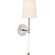 Suzanne Kasler Camille 1 Light 5.5 inch Antique Nickel Sconce Wall Light in Linen