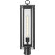 Ashland 1 Light 25.38 inch Matte Black Outdoor Post Lantern in Clear Glass