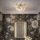 Wildflower 4 Light 19 inch Gold Dust/Artifact Semi-Flush Ceiling Light, Smithsonian Collaboration