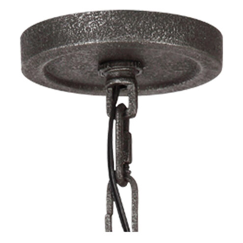 Lanesnoro 9 Light 33 inch Distressed Weathered Oak and Slated Grey Metal Chandelier Ceiling Light