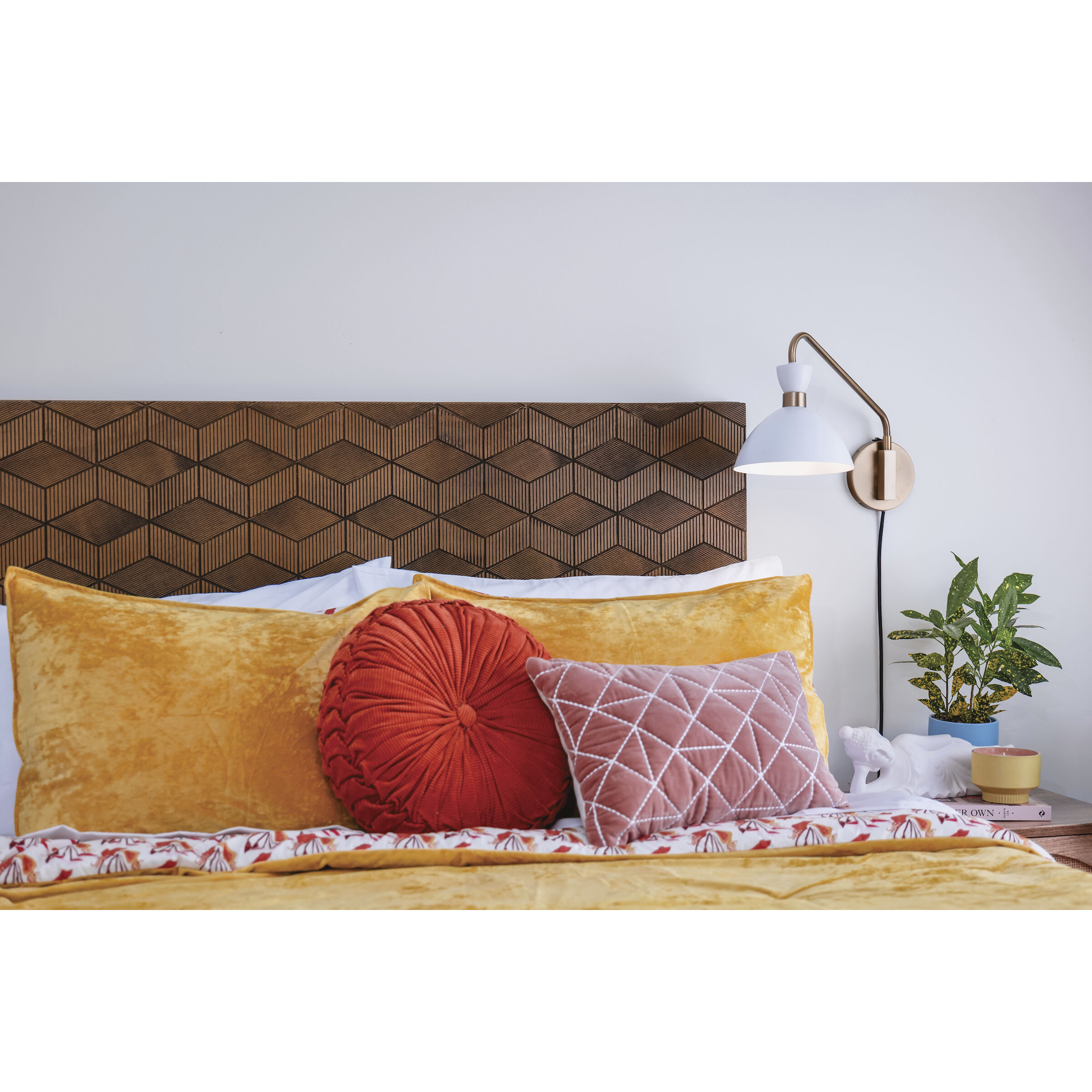 Simon LED 8 inch Matte White with Heritage Brass accents Sconce Wall Light