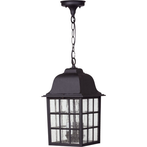 Grid Cage 3 Light 9 inch Textured Black Outdoor Pendant, Large