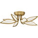 Papilio LED 21 inch Legacy Brass Flush Mount Ceiling Light