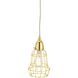 Wire 1 Light 6 inch Gold Mini Pendant Ceiling Light