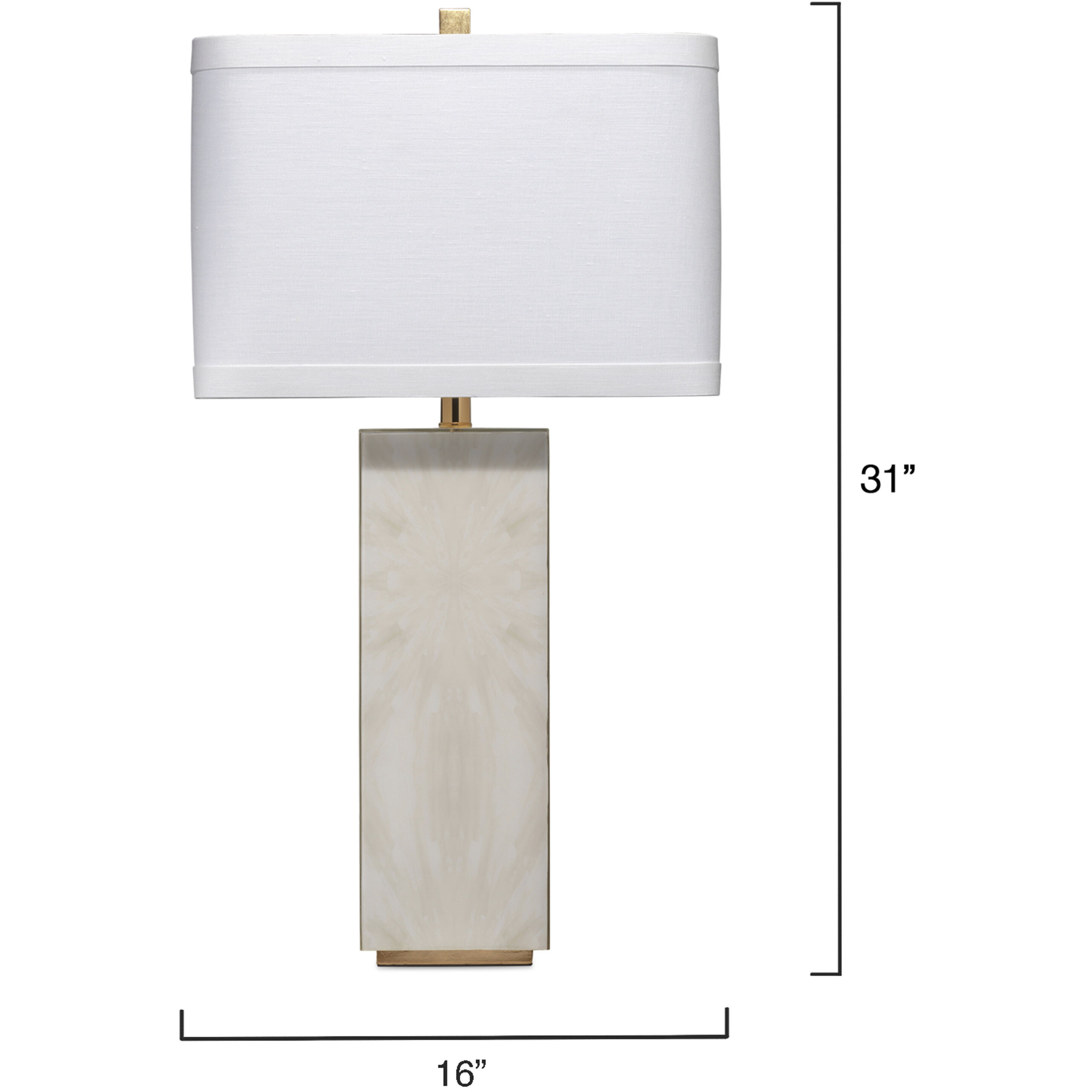 Reflection 28 inch 150.00 watt Horn Lacquer w/ Gold Leaf Accents Table Lamp Portable Light