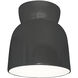 Radiance Collection - Hourglass 1 Light 7.5 inch Gloss Grey Flush-Mount Ceiling Light in Dedicated LED, Gloss Gray, Form+Finish+Function