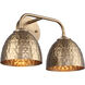 Shepard 2 Light 15.5 inch Modern Brass Vanity Light Wall Light
